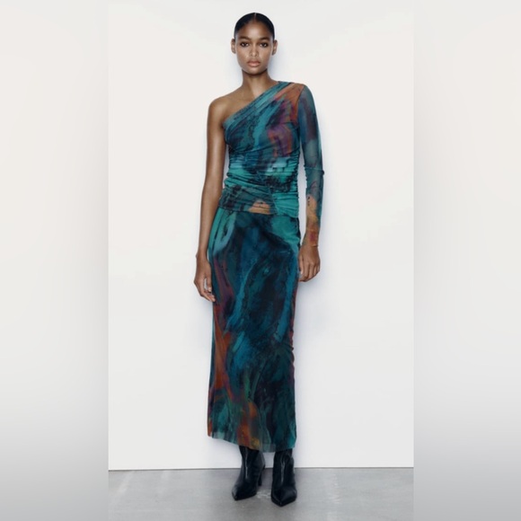 Zara Dresses & Skirts - Zara Mesh Asymmetrical Top & Midi Skirt Set S | Screen Worn Cruel Intentions